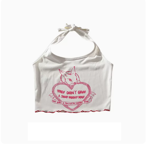 Cropped Camisole Top (10# White Bunny) (One Size)