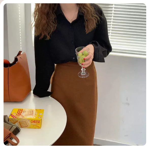 Lapel Single Breasted Loose Corduroy Shirt (Black Size: S-3XL) (Please contact customer service to confirm the shipping size after placing an order)