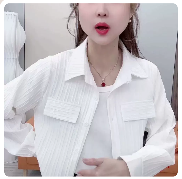 Thin jacket shirt (white size: S-3XL) (Please contact customer service to confirm the shipping size after placing an order)