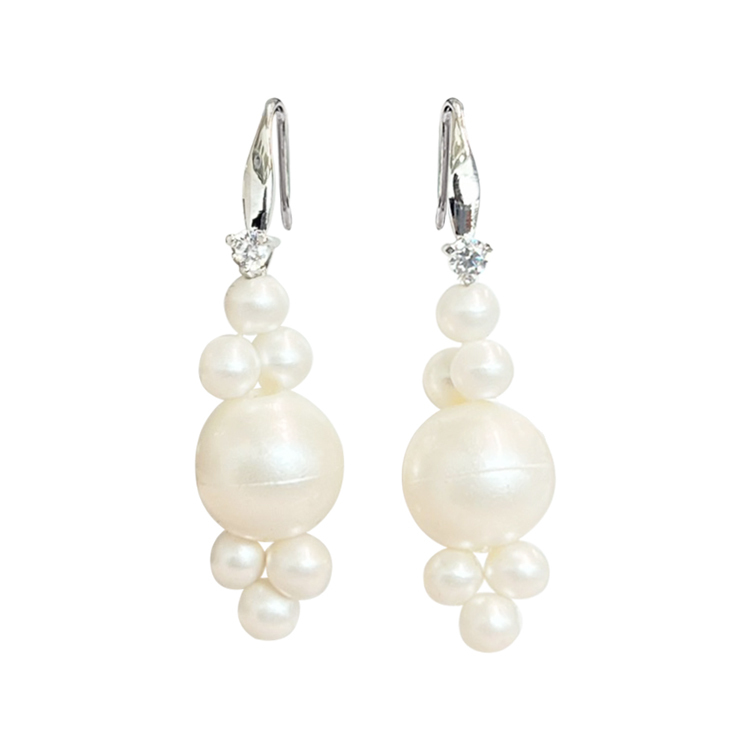 Candies 經典黑白珍珠Deco耳環