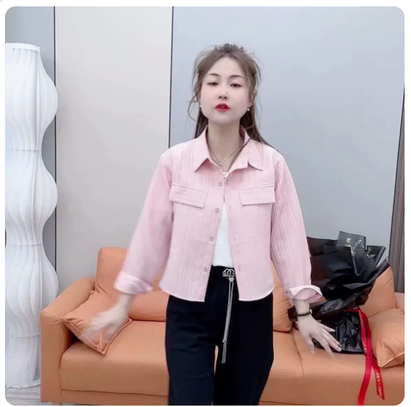 Thin jacket shirt (pink size: S-3XL) (Please contact customer service to confirm the shipping size after placing an order)