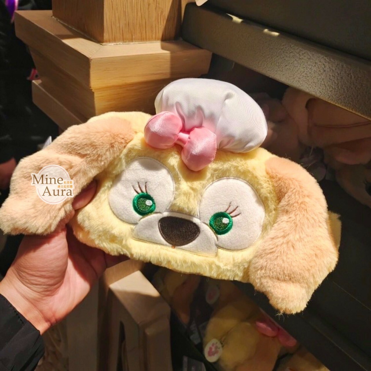 可琦安 餅乾 CookieAnn 立體耳朵 絨毛 造型 筆袋 收納包 化妝包 -上海迪士尼樂園