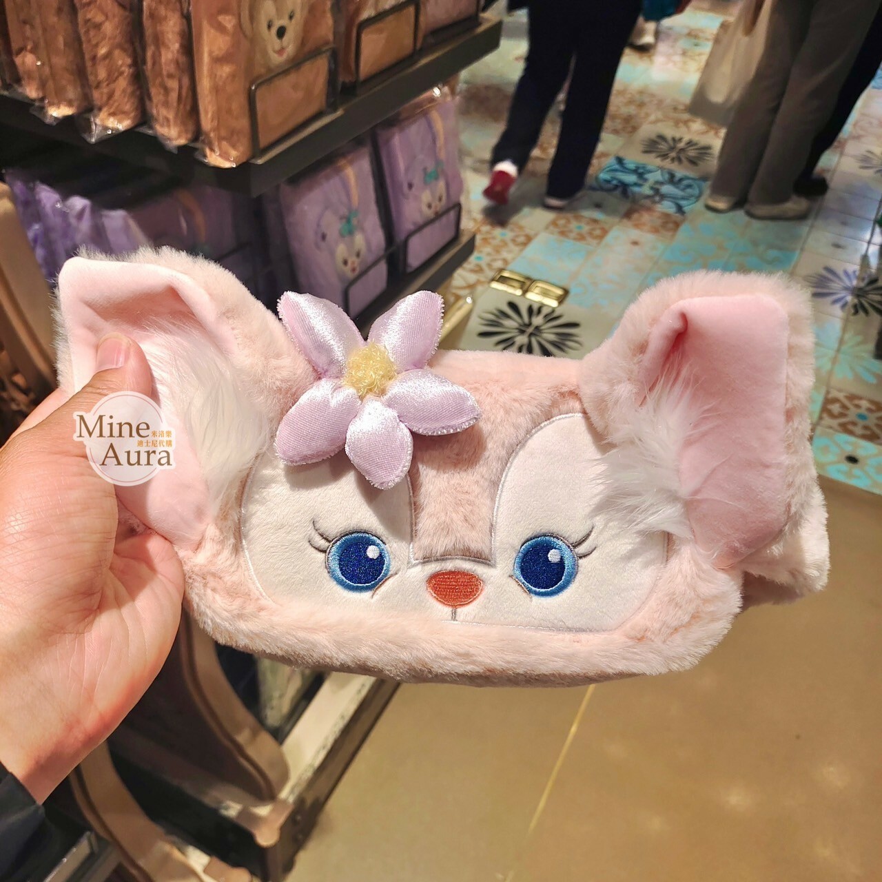 玲娜貝兒 Lina bell 立體耳朵 絨毛 造型 筆袋 收納包 化妝包 -上海迪士尼樂園