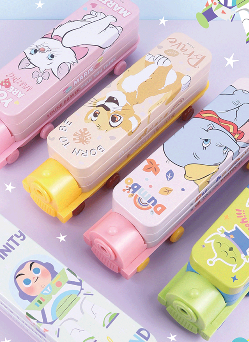 迪士尼兒馬口鐵多功能雙層筆盒 DM29175