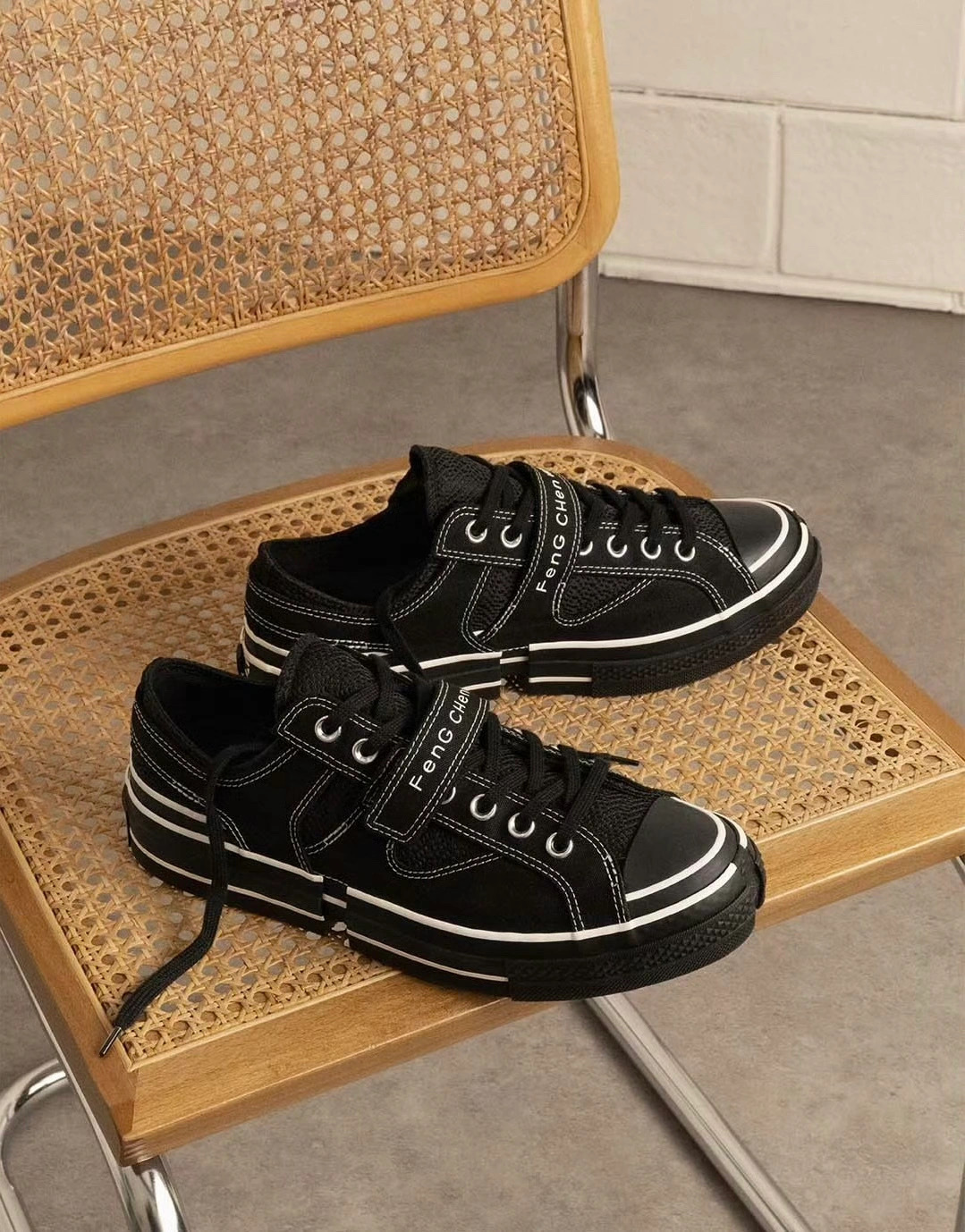 新款 FENG CHEN WANG X CONVERSE CHUCK 70 解構 堆疊  2-IN-1 黑色 低筒 / 預購