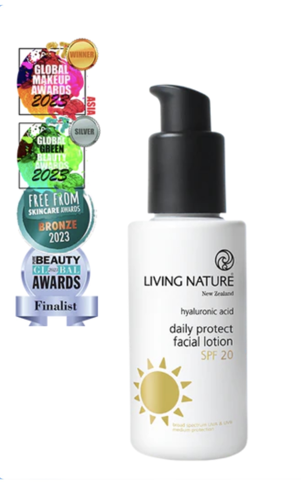 Living Nature 有機透明質酸抗皺防曬面霜 SFP20 60ml