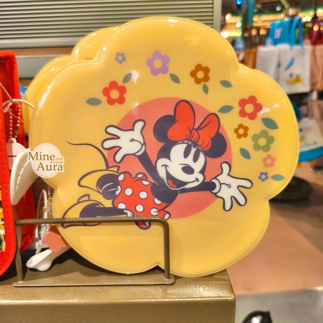 (限時特價) 米妮 Minnie 圖案 黃色 花朵造型 文具包 文具組 -上海迪士尼樂園