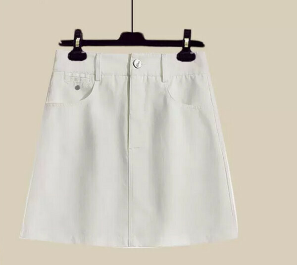 Skirt # Single Piece (White) (M-4XL) (Contact customer service to confirm size after placing an order) 