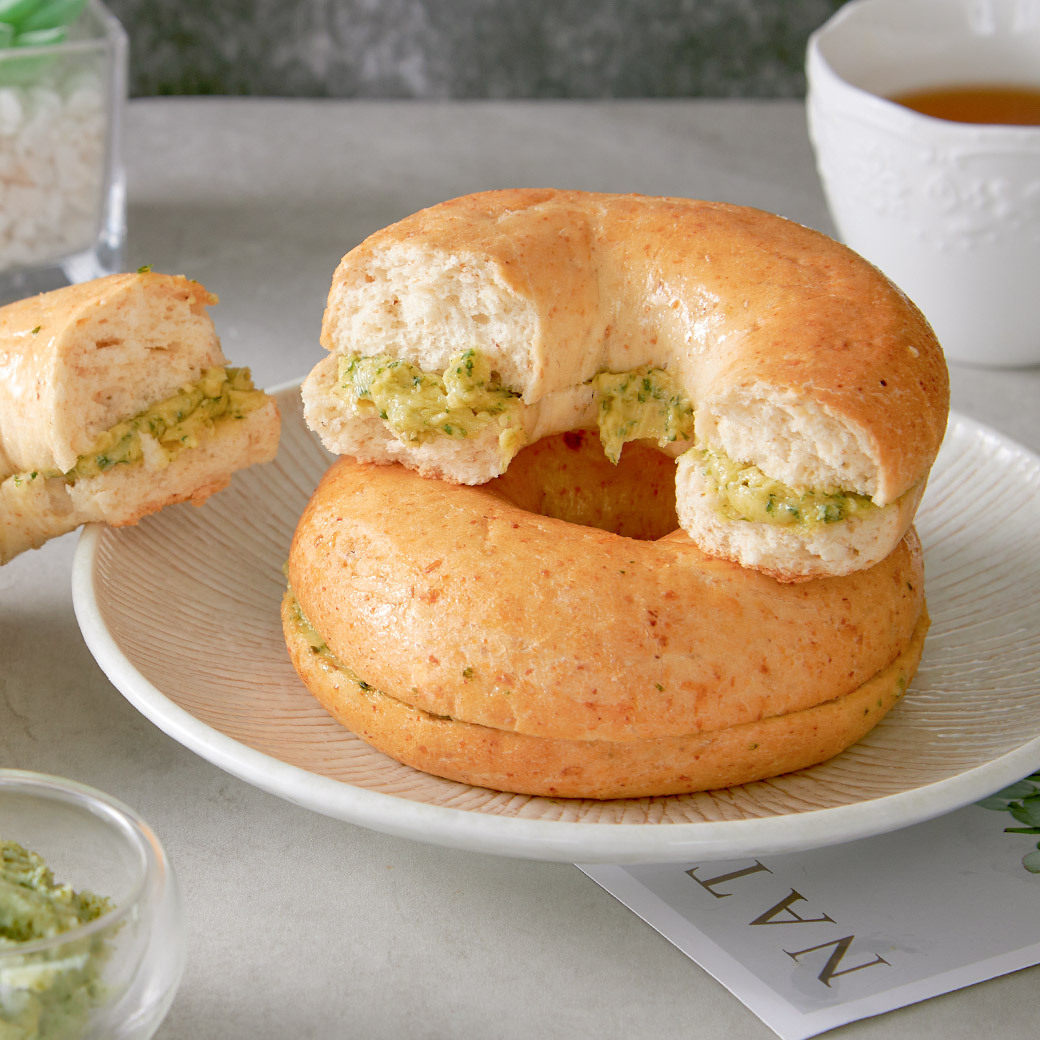 奶油香蒜減醣貝果3入