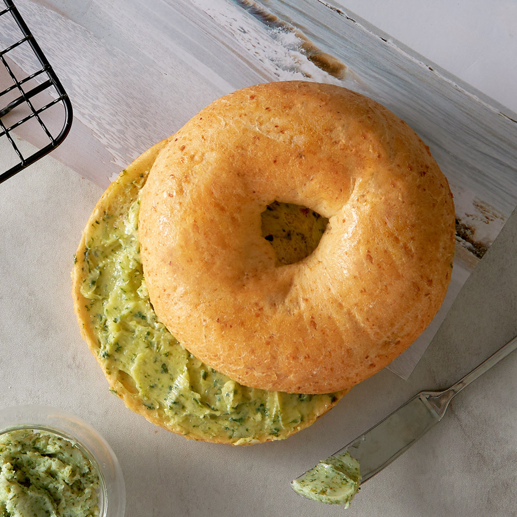 奶油香蒜減醣貝果3入