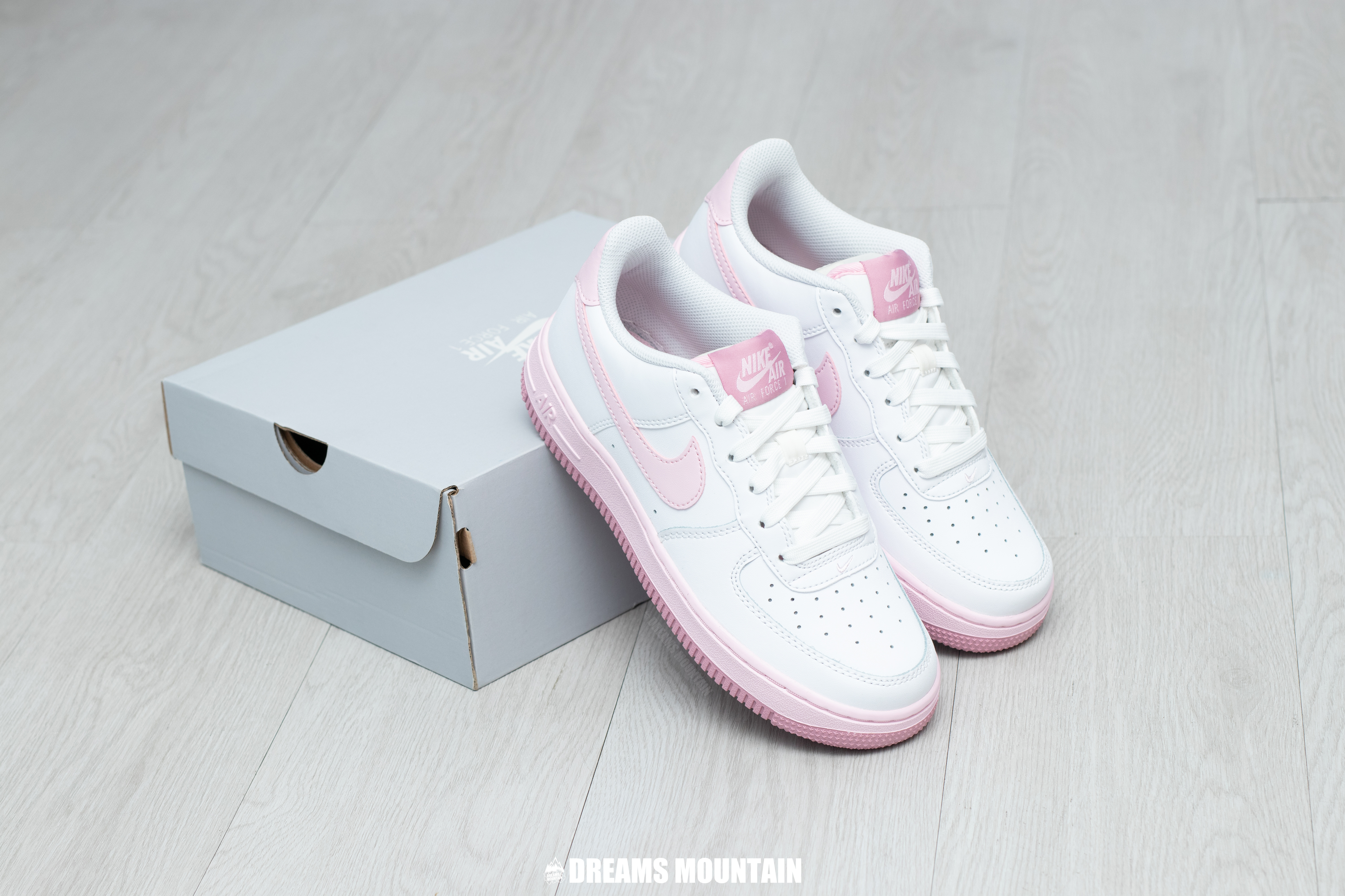 【現貨】NIKE AIR FORCE 1 白粉雙層底-GS