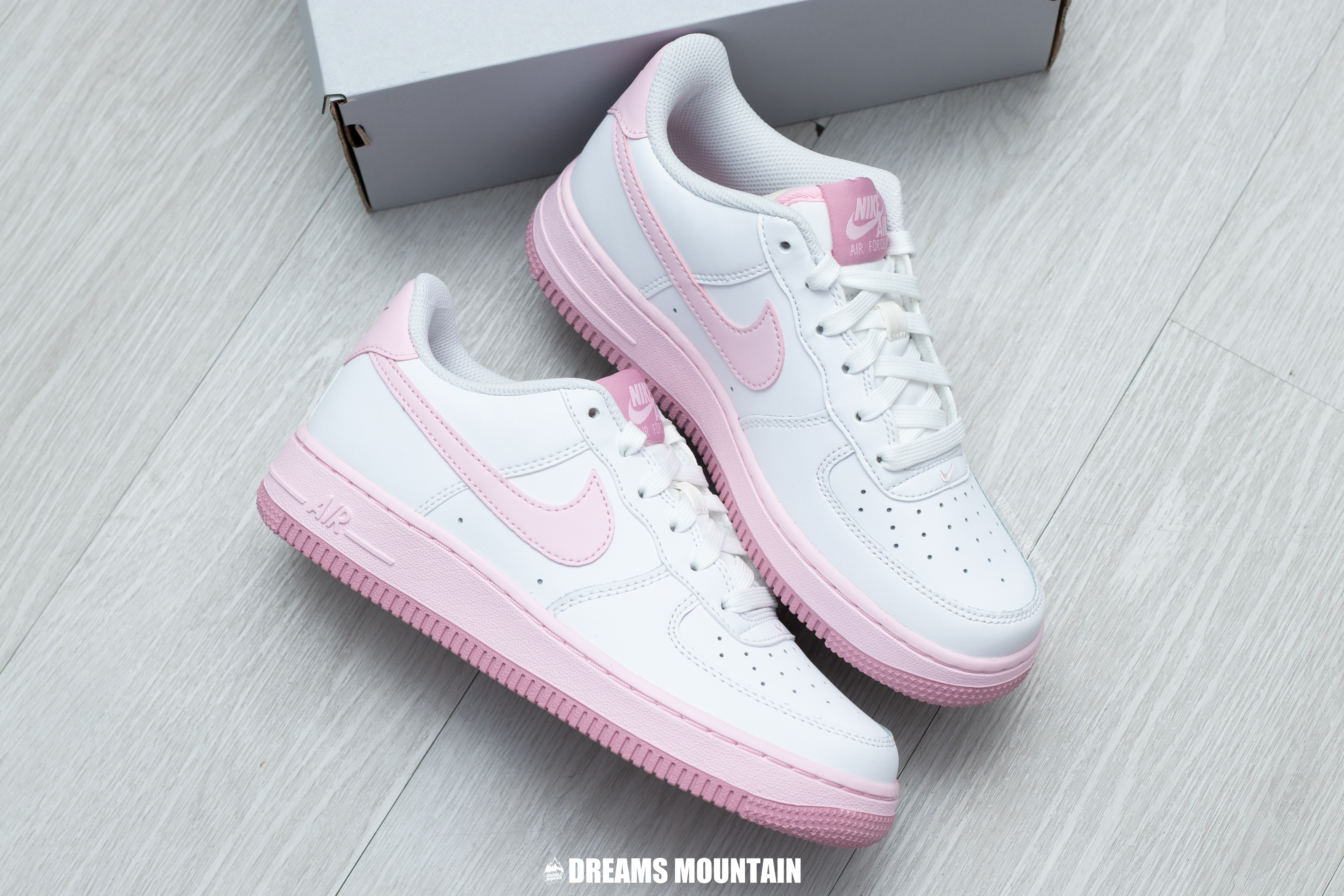 【現貨】NIKE AIR FORCE 1 白粉雙層底-GS