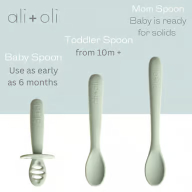 Ali+Oli - Multi Stage Spoon Set (3-pc) for Baby 6m+ (Pine)