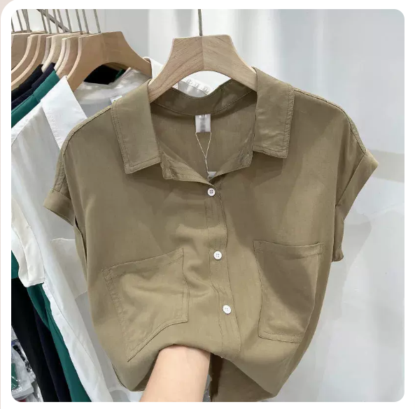 熱賣短袖襯衫(卡其色 尺碼:S-3XL)(下單後請聯絡客服確認發貨尺碼)