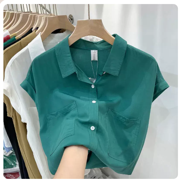 熱賣短袖襯衫(綠色 尺碼:S-3XL)(下單後請聯絡客服確認發貨尺碼)