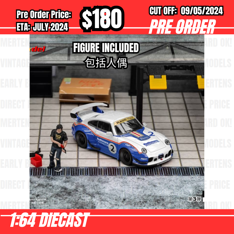 PO-$150 * Star Model * 1:64 RWB993 GT Rothmans LBWK #2 w/figure [OD07/05]