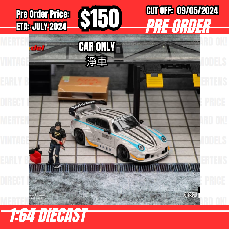 PO-$180 * Star Model * 1:64 RWB993 GT Motozolo Grey [OD07/05]