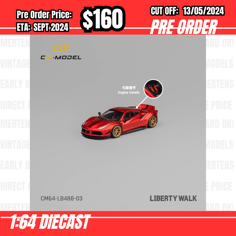 PO-$160 * CM Model * 1:64 488 LB Duck Wing Metallic Red [OD07/05]