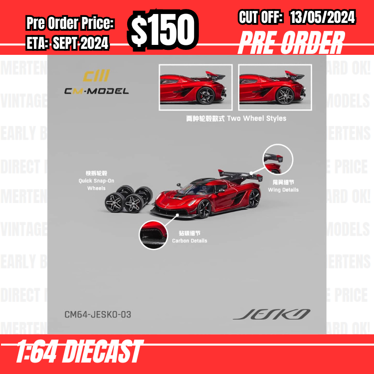 PO-$150 * CM Model * 1:64 Jesko Attack Cherry Red [OD07/05]