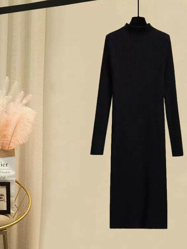 3232 Dress#Single Piece (Black) (M-4XL) (Contact Customer Service to confirm size after placing an order) #F105034160