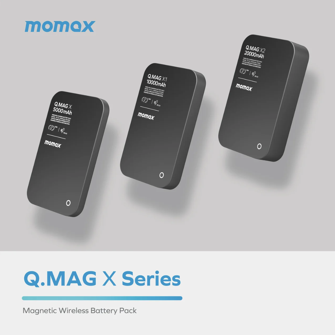 Momax Q Mag X 20000mAh 超薄磁吸流動電源 黑色