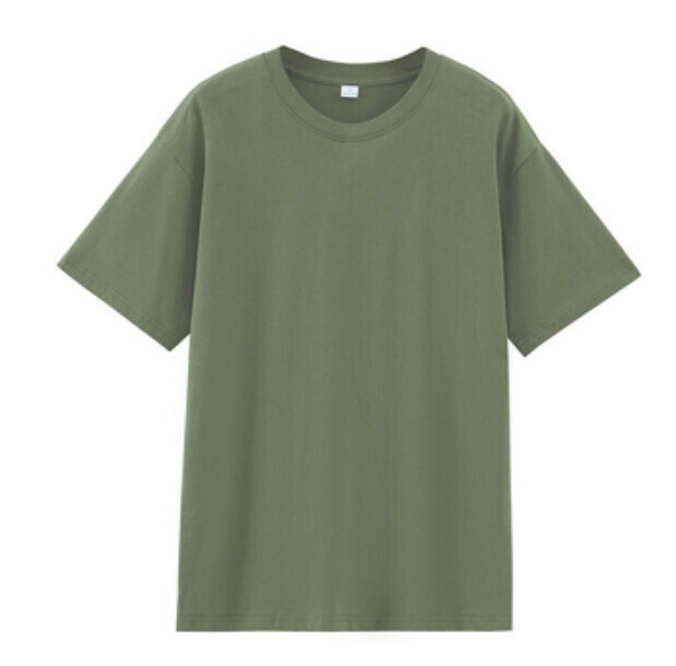 Short-sleeved solid color T-shirt (Army Green S-4XL contact customer service to confirm the shipping size after placing an order) #F337001067