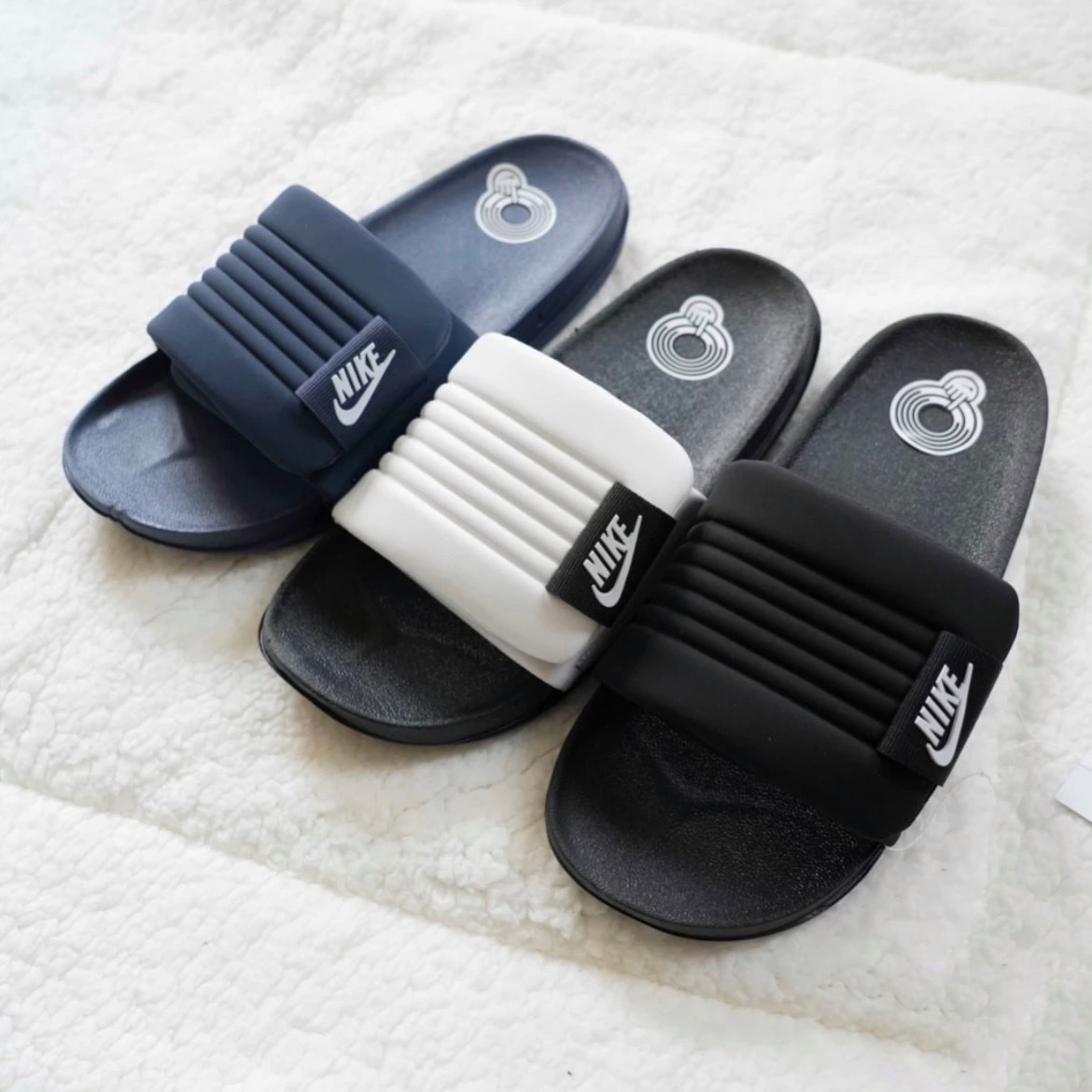 Nike Offcourt Adjust 黑白色/黑色 拖鞋 魔鬼氈 泡棉 可調節 男鞋