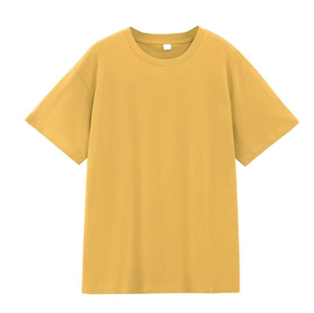Short-sleeved solid color T-shirt (gold S-4XL, contact customer service to confirm the shipping size after placing an order) #F337001069