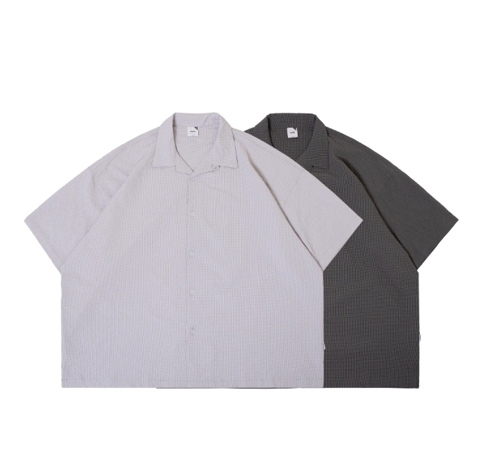 ANST 古巴領泡泡紗短袖襯衫 AN.36