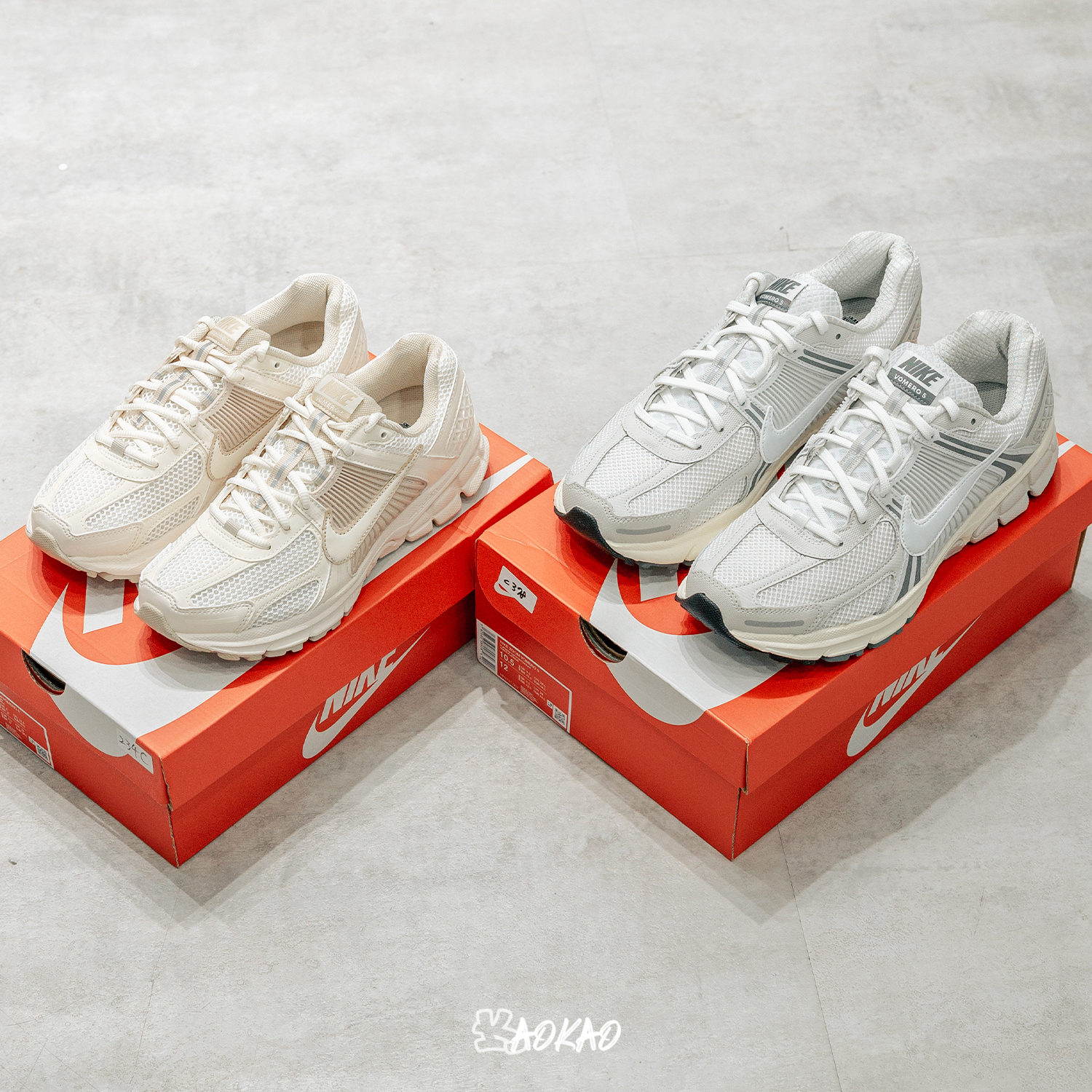 男女款 NIKE ZOOM VOMERO 5 杏子奶茶/古堊灰 【FQ6868-111】【HF0731-007】