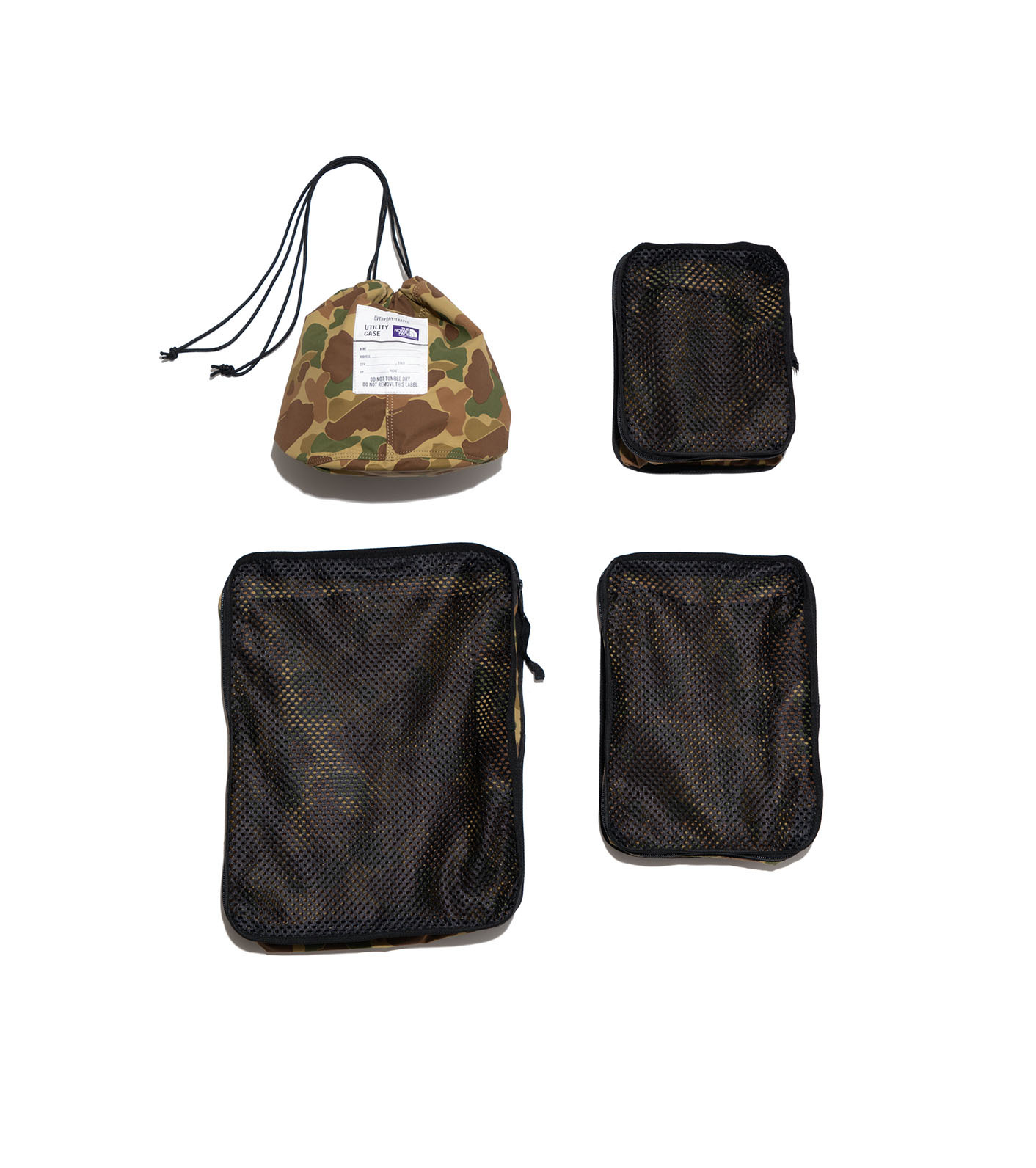 【代購】 THE NORTH FACE  北臉紫標 多功能四件套迷彩收納袋  NN7407N