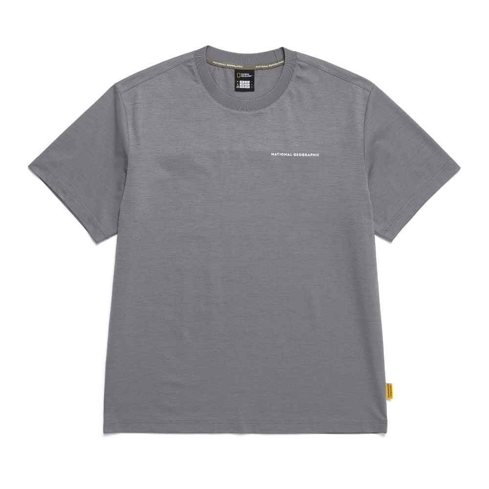 Unisex CROW COOLMAX Short Sleeve Tee - STONE GREY