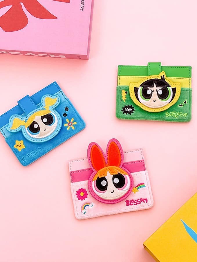 poewr puff 皮質卡包