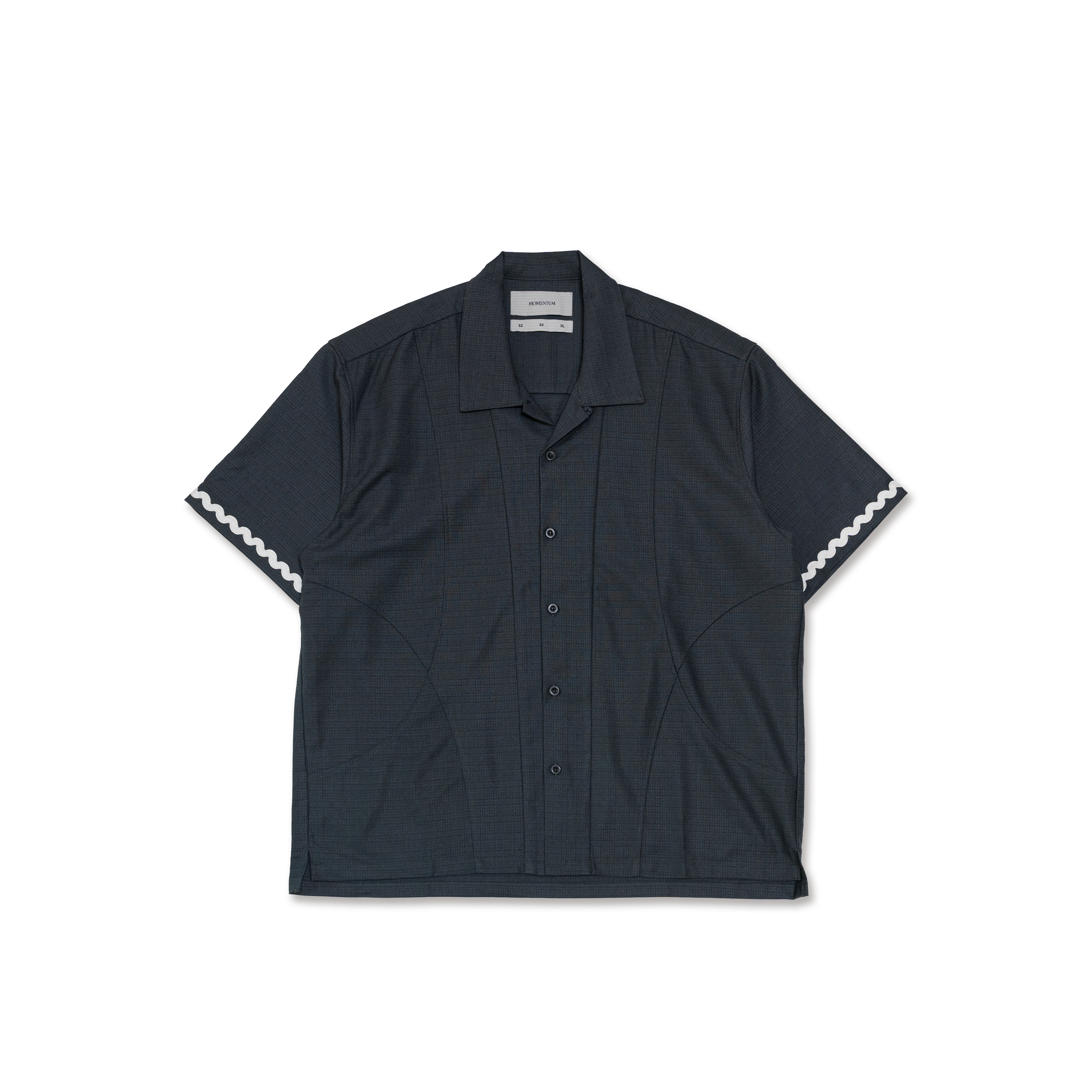 MOMENTUM 波紋織帶襯衫
