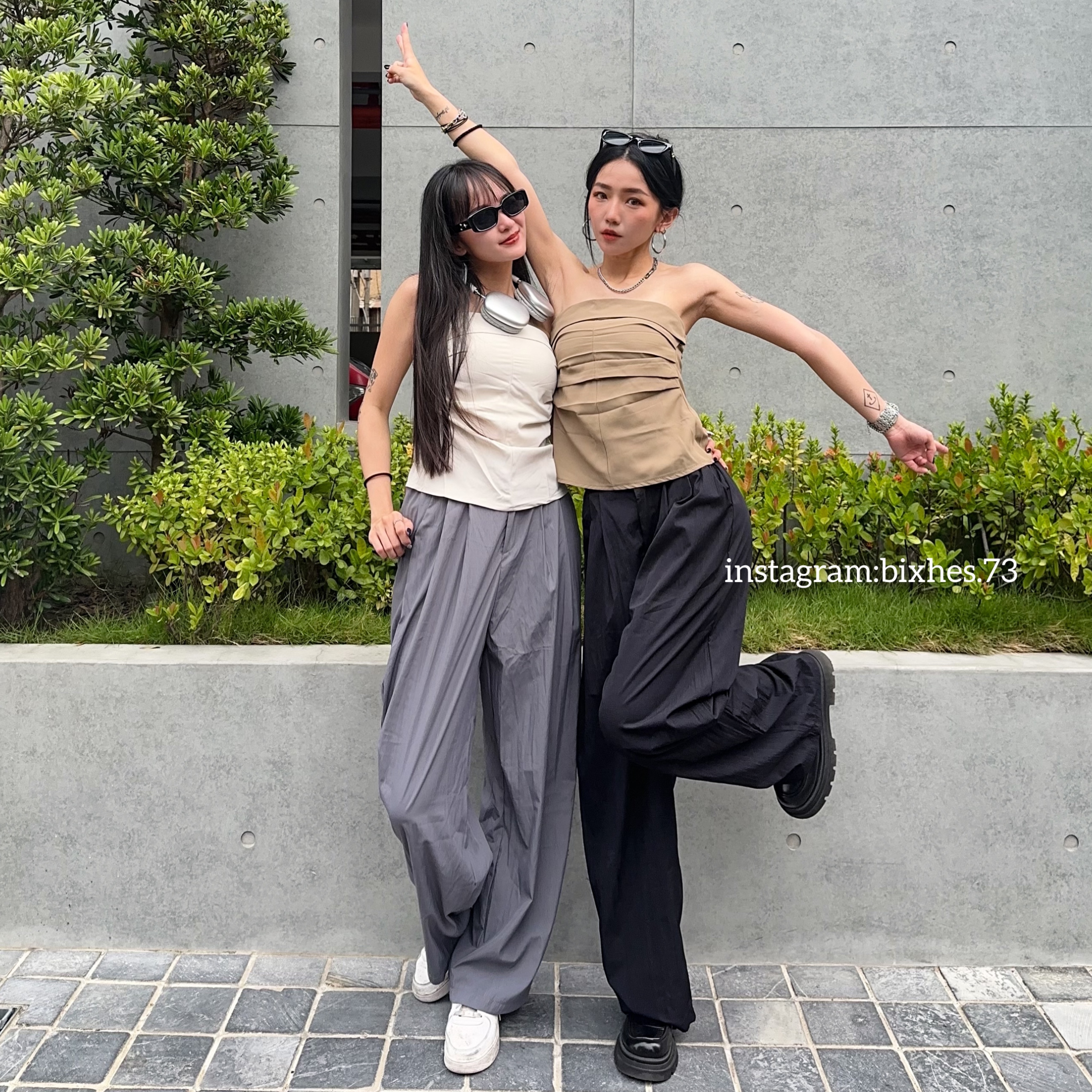 皺皺涼感西裝褲(E00083)