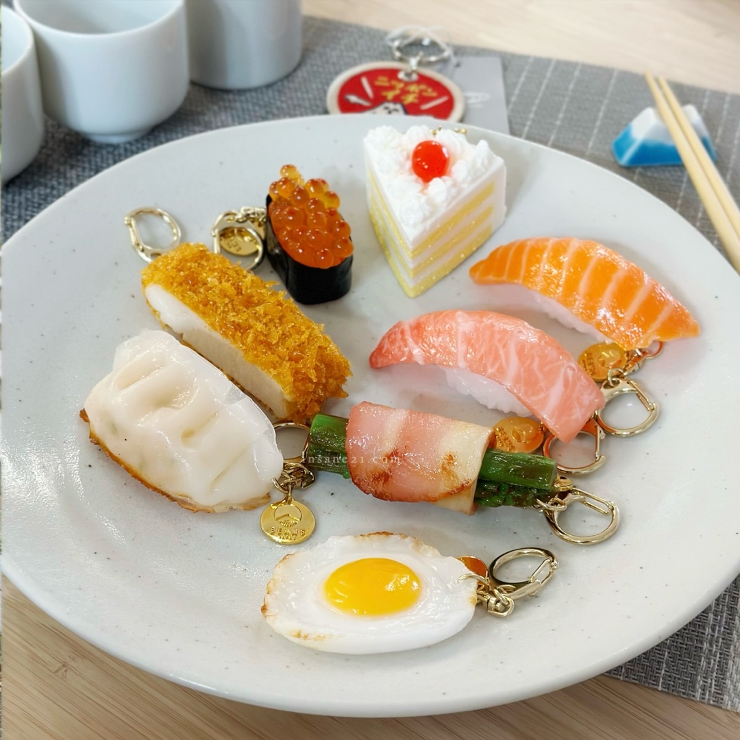 BEAMS 日牌 富士山 刺繡 食物吊飾 鑰匙圈 立體