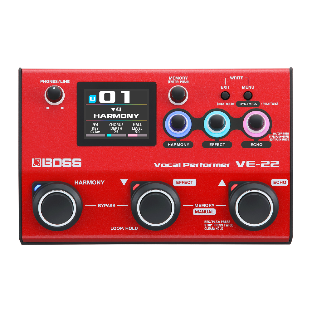 BOSS BOSS / VE-22 人聲效果器(Looper,Harmonizer) — 三峽效果器｜YA! 玩音樂