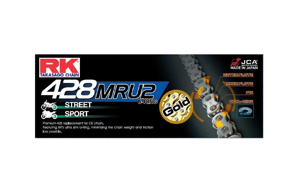 【RK】 428 XSO RXW MRU MXU MXZ 油封鏈條 無油封鏈條 黑金 全金色 越野 強化鏈條 鍊條 霓虹鏈