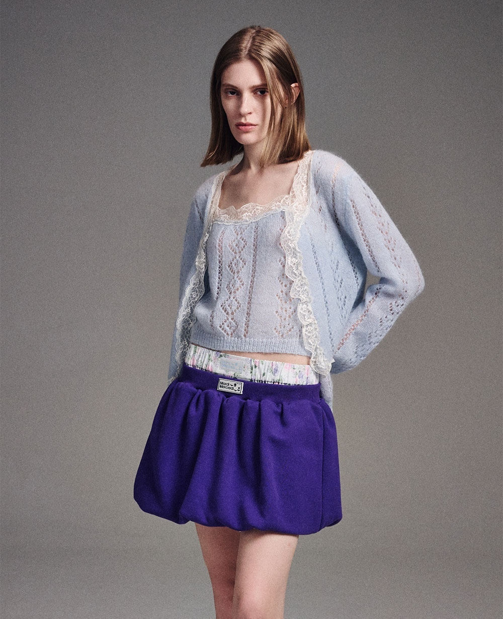 MARDI MERCREDI BALLOON MINI SWEAT SKIRT