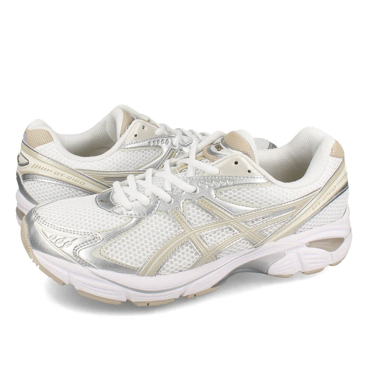 -(A18c)-ASICS GT-2160 白銀 奶茶色 復古運動鞋 情侶款-1203A544 100