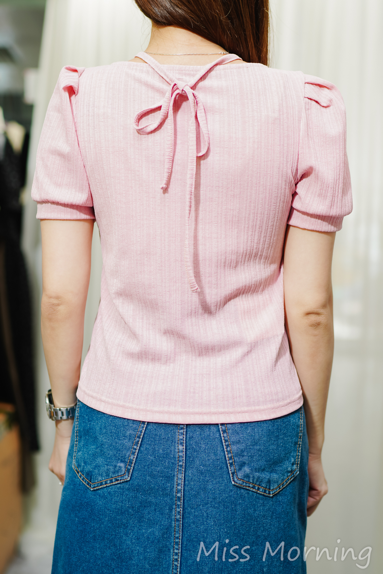 美胸掛頸顯瘦款上衣(13890)