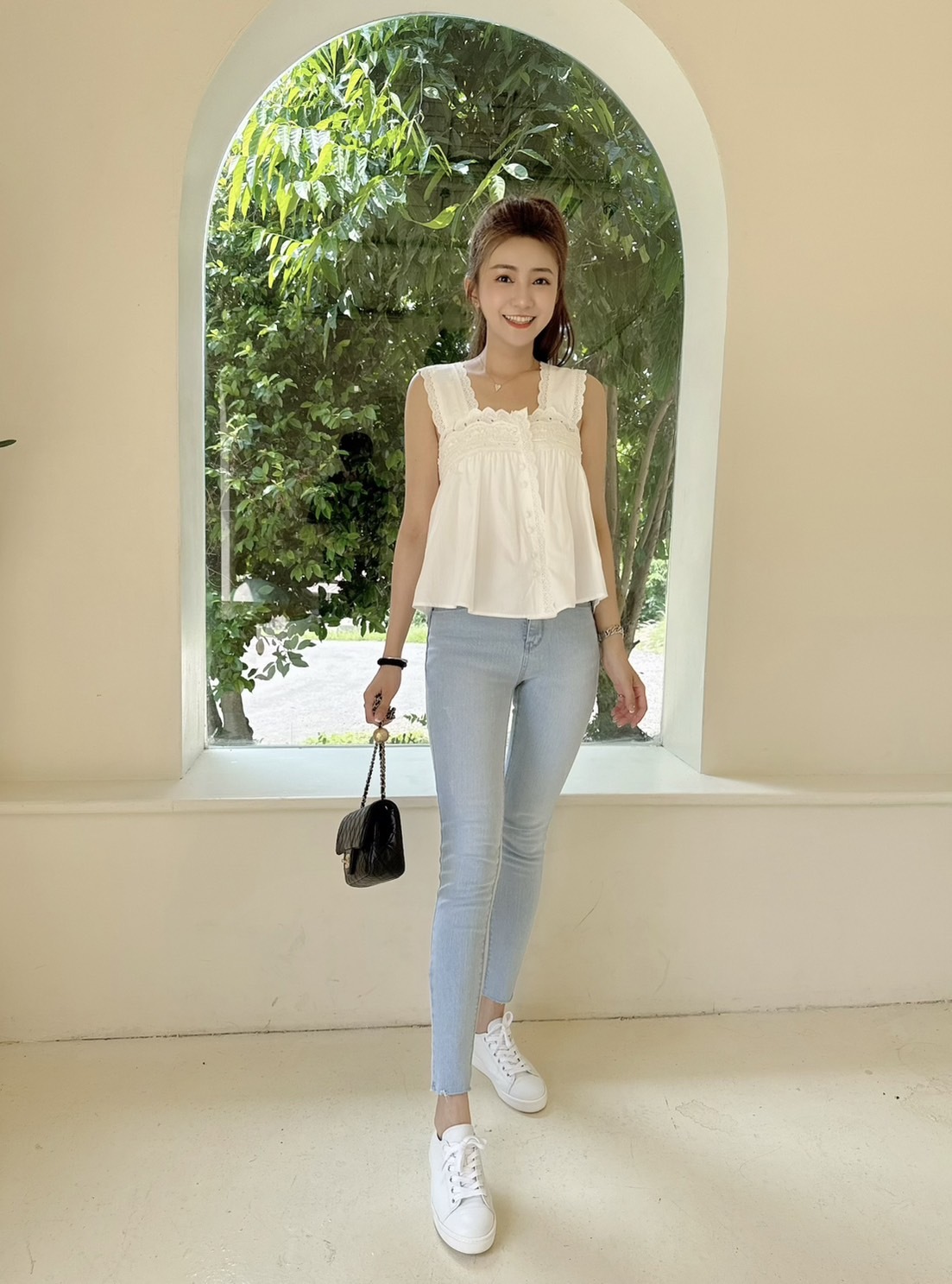 ［預購］🔥05.08春夏新品］💥加大尺碼不加價］🇰🇷正韓中腰內鬆緊腰超彈薄款合身牛仔褲（S-3XL）