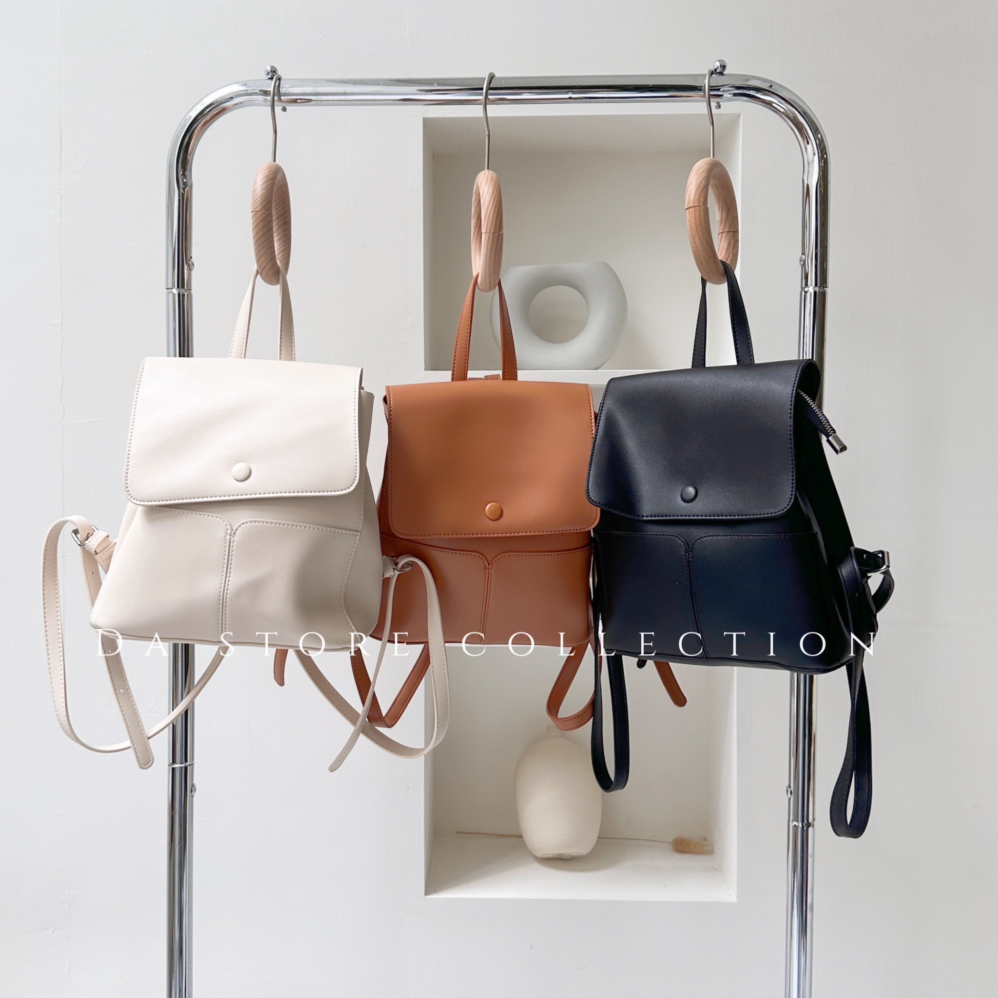 圓扣質感後背包/三色