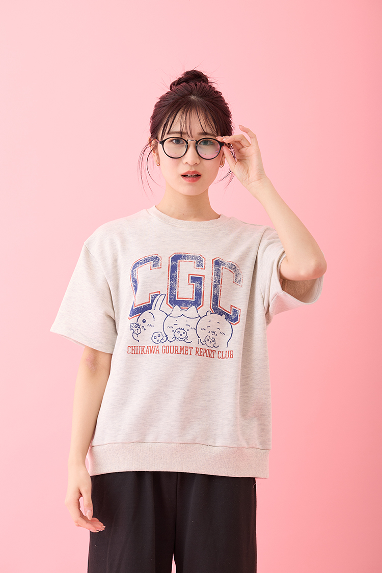 預訂｜Chiikawa 學院風半袖衛衣 CGC Ash