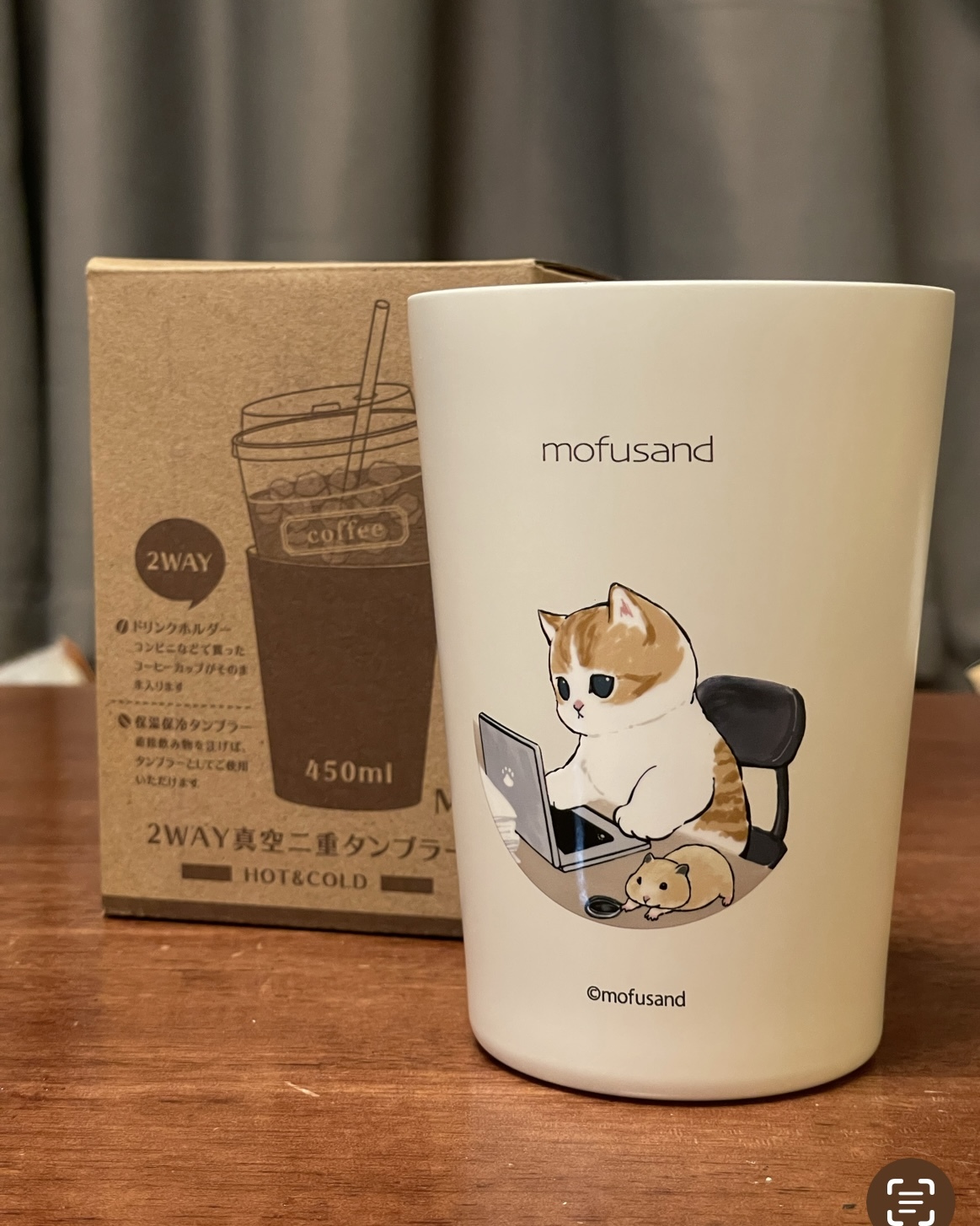 日本進口 Mofusand 2WAY真空保溫魔法杯（大裝）