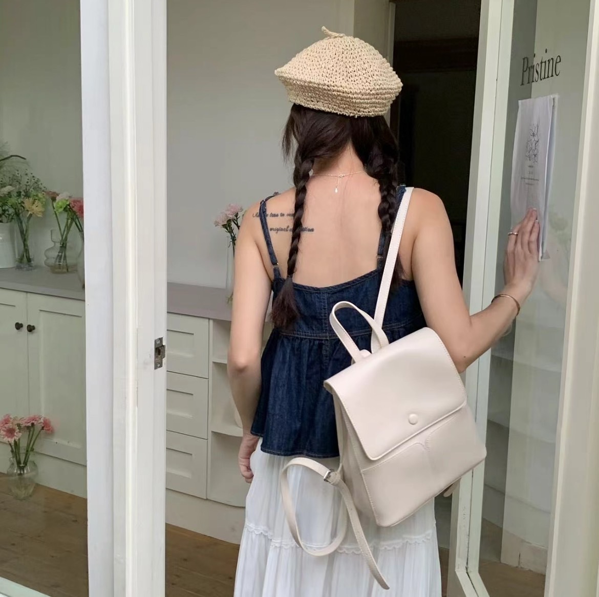 圓扣質感後背包/三色