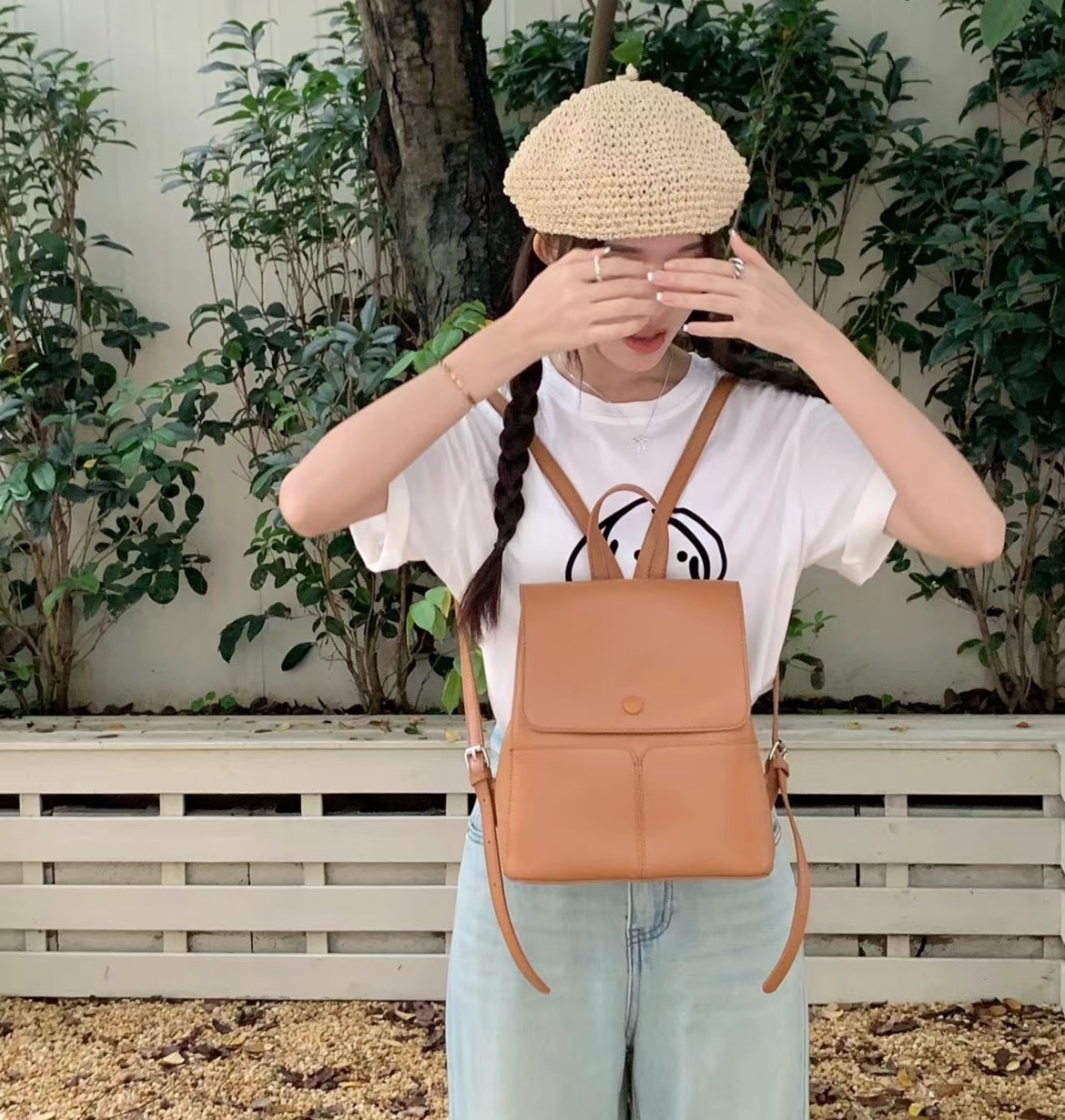 渡假風編織畫家帽/三色