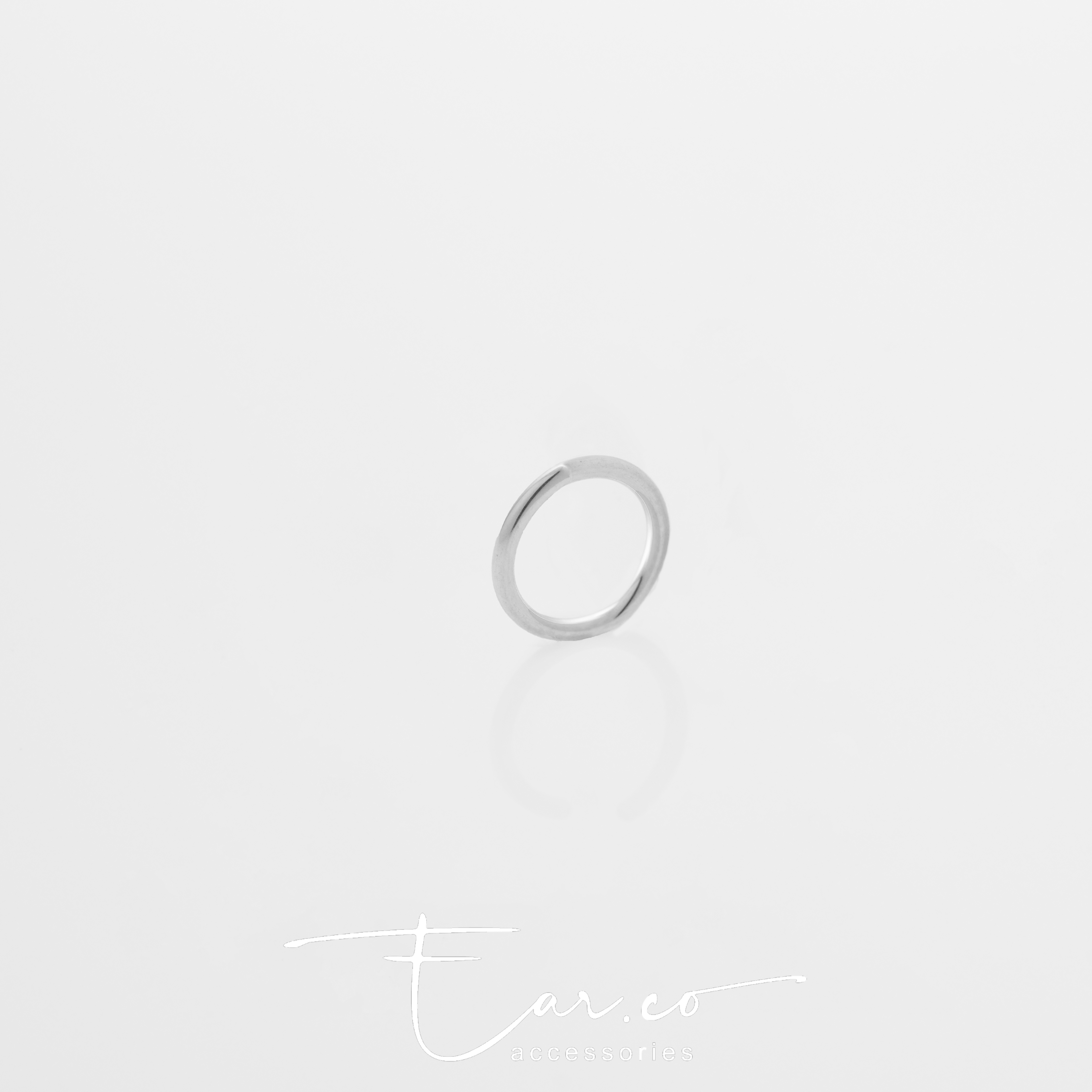 H15 Hoop (單隻) - 14K WHITE SOLID GOLD