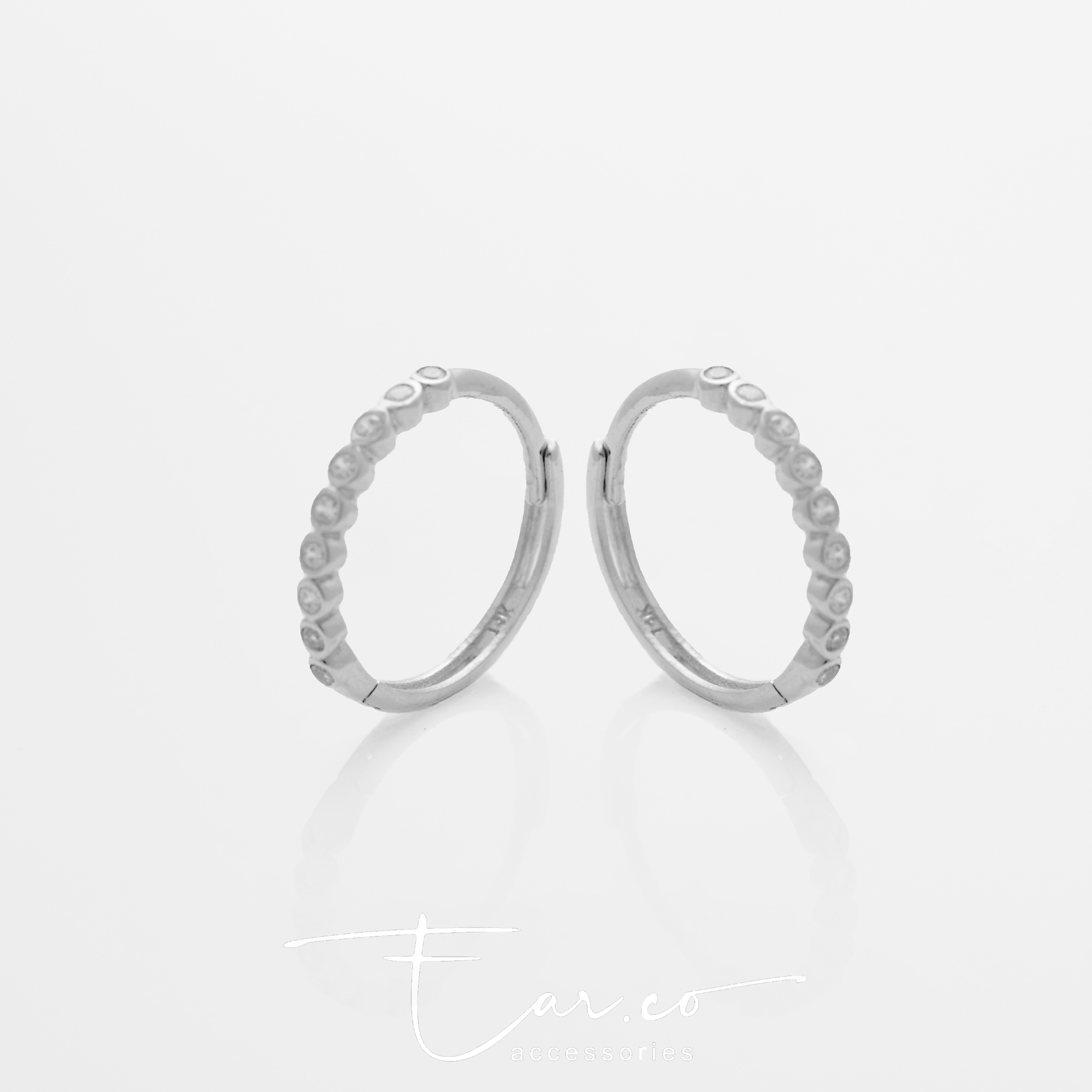 H18 Hoop (單隻) - 14K SOLID GOLD