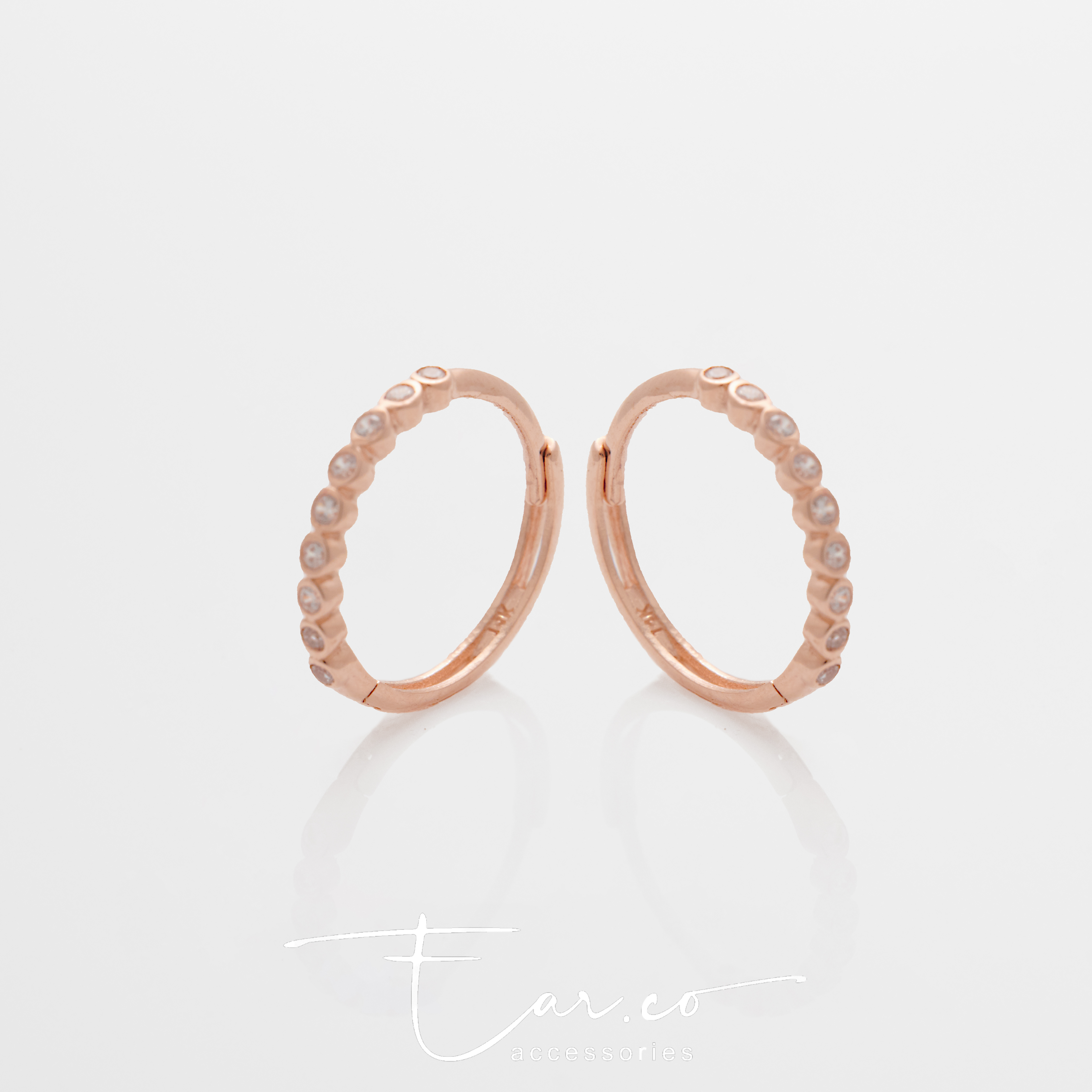 H18 Hoop (單隻) - 14K SOLID GOLD